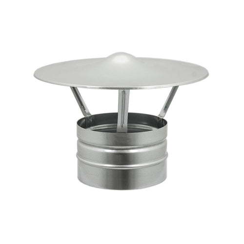 Fumaiolo cinese zincato base tonda innesto F femmina da 80mm