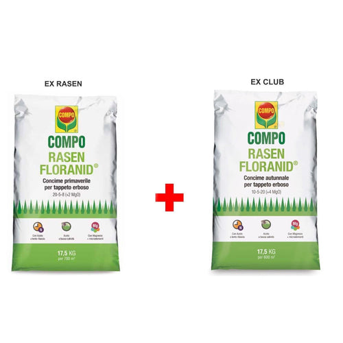 Compo floranid autunnale ex club + floranid primaverile tappeti erbosi kg. 17,5 rasen