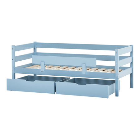 Letto junior ECO Comfort 70x160 con cassetti e sponda di sicurezza - Dream Blue