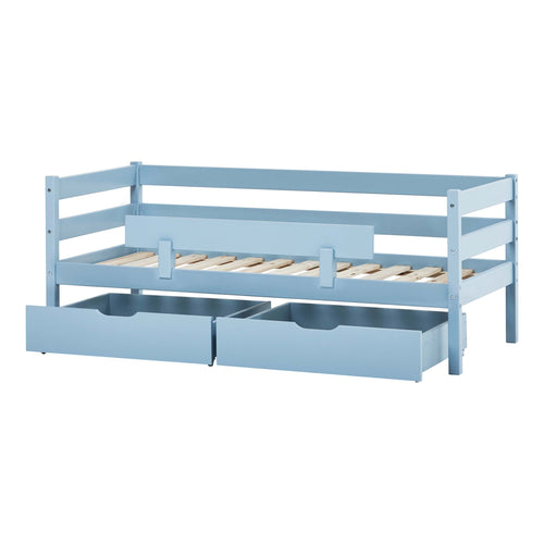 Letto junior ECO Comfort 70x160 con cassetti e sponda di sicurezza - Dream Blue