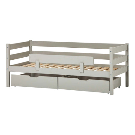 Letto junior ECO Comfort 70x160 con cassetti e sponda anticaduta - Tortora