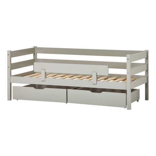 Letto junior ECO Comfort 70x160 con cassetti e sponda anticaduta - Tortora