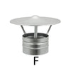 Fumaiolo cinese zincato base tonda innesto F femmina da 200mm