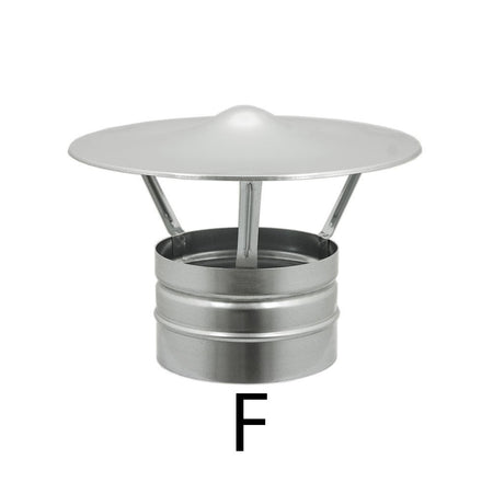 Fumaiolo cinese zincato base tonda innesto F femmina da 200mm
