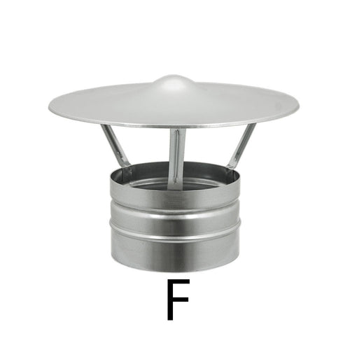 Fumaiolo cinese zincato base tonda innesto F femmina da 250mm