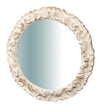 Biscottini Specchiera da parete in legno finitura bianco anticato L40XPR3XH40 cm Made in Italy
