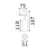 Proiettore Fox On-Off Alluminio-Materie Plastiche Nero Led 8W 3000K Cri80