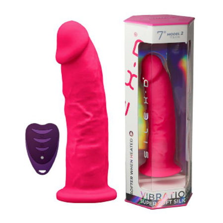 SilexD vibratore dildo vibrante fallo in silicone doppia densità con telecomando wireless 17,5 cm