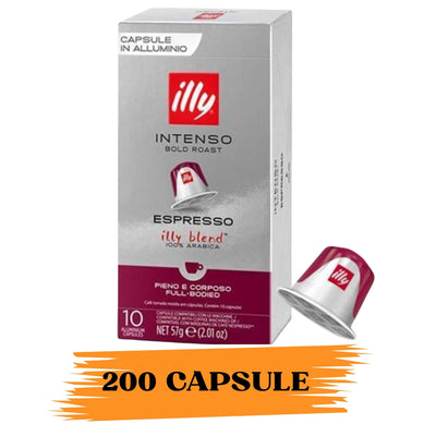 ILLY Intenso 200 Capsule In Alluminio Compatibili Nespresso