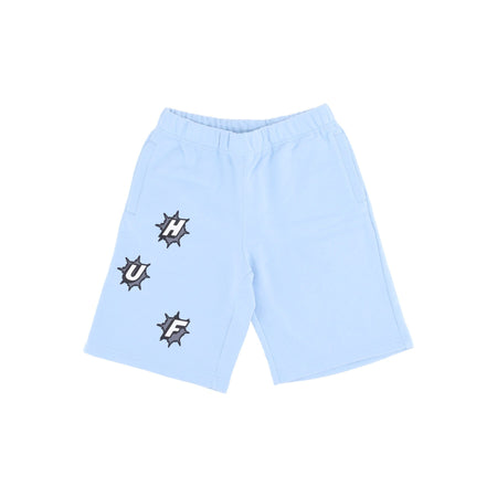 HUF Pantalone Corto Tuta Felpato Uomo Infinity Jewel Fleece Short Light Blue da uomo