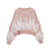 VISION OF SUPER Felpa Leggera Girocollo Corta Donna Crop Hoodie Bandana Print Pink da donna