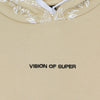 VISION OF SUPER Felpa Leggera Cappuccio Uomo Bandana Print Hoodie Beige da uomo