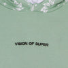 VISION OF SUPER Felpa Leggera Cappuccio Uomo Bandana Print Hoodie Green da uomo