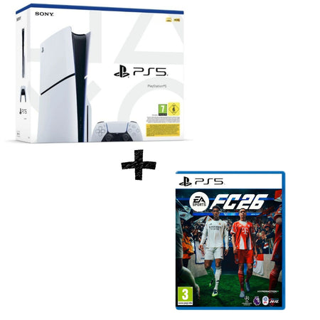 Sony Ps5 Slim Version Disc Chassis D 1tb Garanzia Italia+FC 26 FIFA 2026 PLAYSTATION 5 PAL EU ITALIANO NUOVO DVD