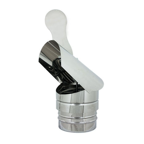 Fumaiolo gallo zincato base tonda innesto F femmina 200mm