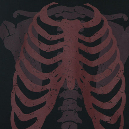 PHOBIA Felpa Leggera Cappuccio Uomo Skeleton Print Hoodie Black/red da uomo