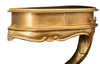 Biscottini Mensola a muro in legno finitura foglia oro anticato L50xPR24xH40 cm Made in Italy