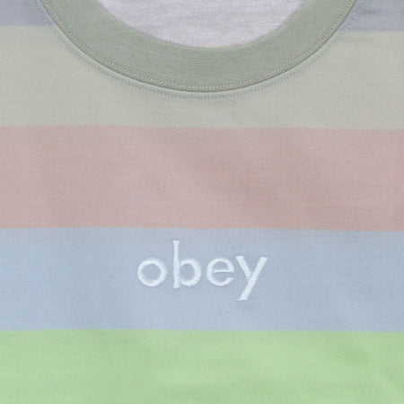 OBEY Felpa Leggera Girocollo Corta Donna Chelsea Crew Specialty Fleece Clay Multi da donna