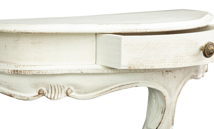 Biscottini Biscottini Mensola Muro Legno Bianco Anticato 50x24x40 Artigianale Made Italy