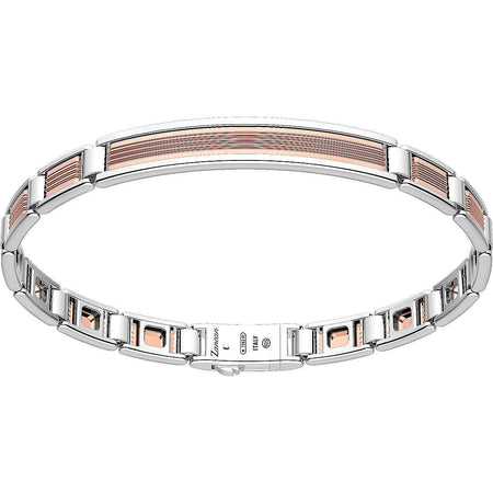 Zancan - Bracciale in oro 18k ed argento con targa.