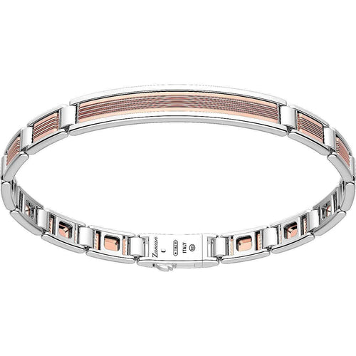 Zancan - Bracciale in oro 18k ed argento con targa.