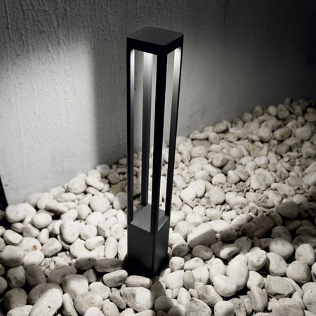 Piantana Moderna Tifone Alluminio Antracite Led 8,5W 3000K Luce Calda H65Cm