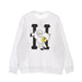 HUF Felpa Girocollo Donna Flocked Classic H Crew White da donna