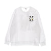 HUF Felpa Girocollo Donna Flocked Classic H Crew White da donna