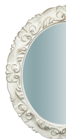 Biscottini Biscottini Specchiera da Parete 33x2,5x29 Legno Bianco Anticato Stile