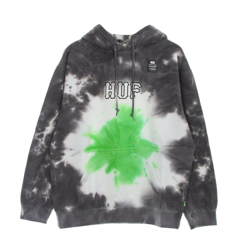 HUF Felpa Cappuccio Uomo High Dye P/o Tiedye Hoodie Huf Green da uomo
