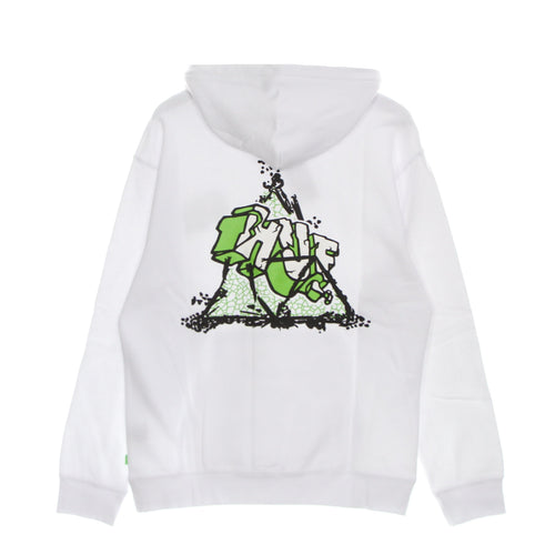 HUF Felpa Cappuccio Uomo Quake Tt P/o Hoodie White da uomo