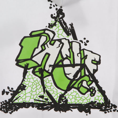 HUF Felpa Cappuccio Uomo Quake Tt P/o Hoodie White da uomo