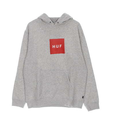 HUF Felpa Cappuccio Uomo Essentials Box Logo P/o Hoodie Athletic Heather da uomo