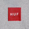 HUF Felpa Cappuccio Uomo Essentials Box Logo P/o Hoodie Athletic Heather da uomo