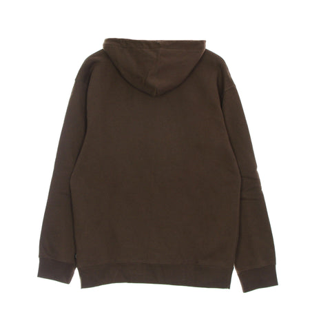HUF Felpa Cappuccio Uomo Essentials Box Logo P/o Hoodie Brown da uomo