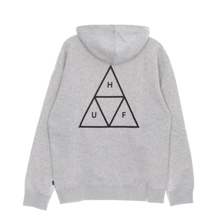 HUF Felpa Cappuccio Uomo Essentials Tt P/o Hoodie Athletic Heather da uomo