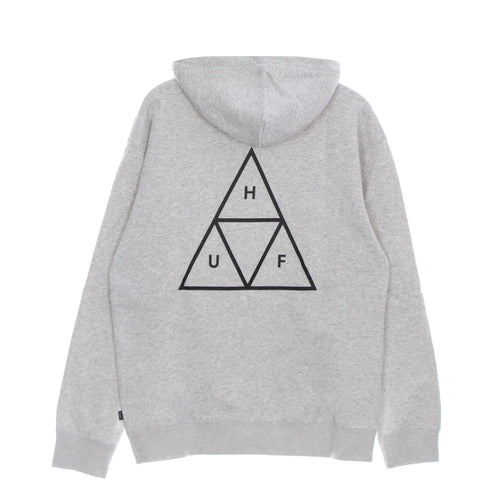 HUF Felpa Cappuccio Uomo Essentials Tt P/o Hoodie Athletic Heather da uomo