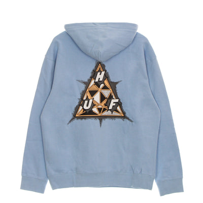 HUF Felpa Cappuccio Uomo Infinity Jemel P/o Hoodie Light Blue da uomo