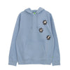 HUF Felpa Cappuccio Uomo Infinity Jemel P/o Hoodie Light Blue da uomo