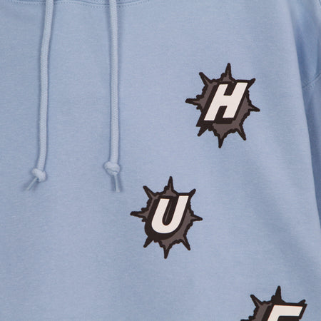 HUF Felpa Cappuccio Uomo Infinity Jemel P/o Hoodie Light Blue da uomo