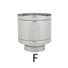 Fumaiolo terminale a botte 4 venti zincato base tonda F femmina 200mm