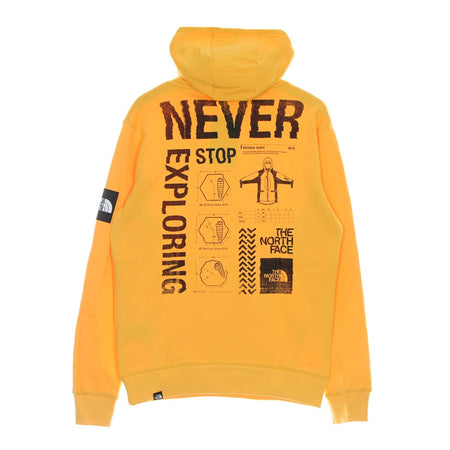 THE NORTH FACE Felpa Cappuccio Uomo Galahm Graphic Hoodie Chamois Orange da uomo