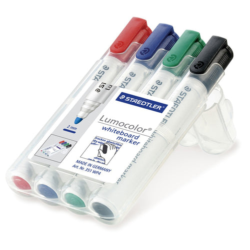 Busta 4 Pennarelli Lumocolor 351 Staedtler Per Lavagne Cancellabili