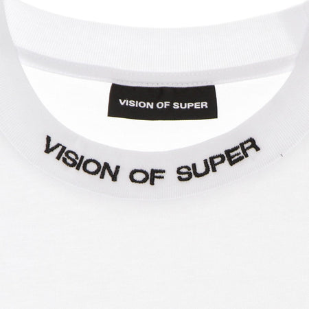 VISION OF SUPER Maglietta Uomo Tongue Print Tee White da uomo