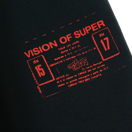 VISION OF SUPER Felpa Leggera Cappuccio Uomo Clowns Print Oversize Hoodie Black da uomo