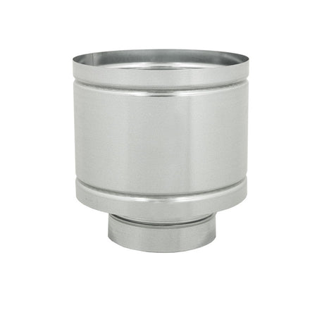 Fumaiolo terminale a botte 4 venti zincato base tonda F femmina 220mm