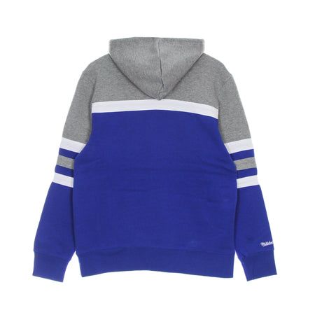 MITCHELL & NESS Felpa Cappuccio Uomo Ncaa Head Coach Hoodie Dukdev Royal/grey da uomo