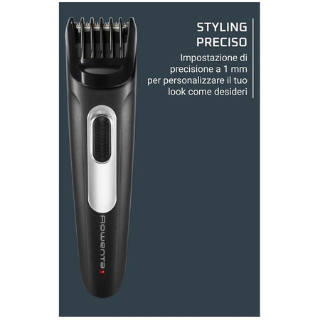 Rowenta Regolabarba Ricaricabile Stylis TN2804 Black/Silver