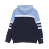 MITCHELL & NESS Felpa Cappuccio Uomo Ncaa Head Coach Hoodie Unchee Navy/light Blue da uomo