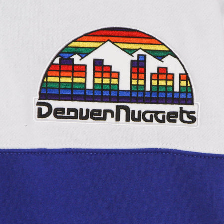 MITCHELL &amp; NESS Felpa Cappuccio Uomo Nba Fusion Fleece 2.0 Hardwood Classics Dennug Royal/white da uomo